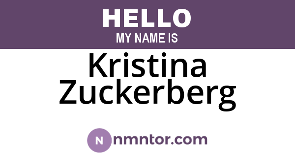 Kristina Zuckerberg