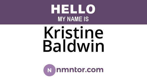 Kristine Baldwin