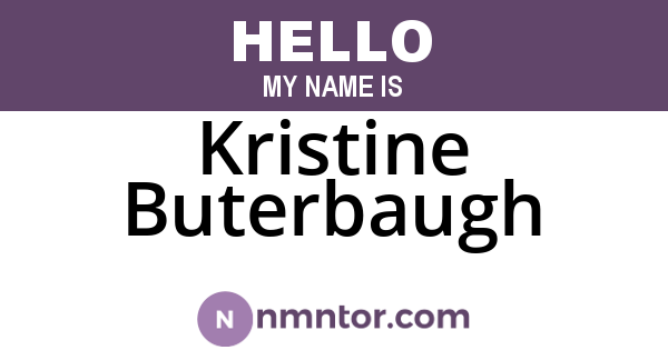Kristine Buterbaugh