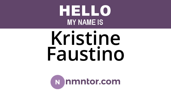 Kristine Faustino