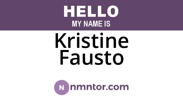 Kristine Fausto