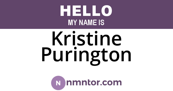 Kristine Purington