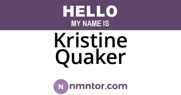 Kristine Quaker