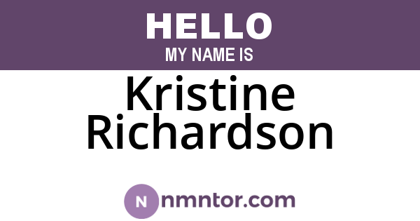 Kristine Richardson