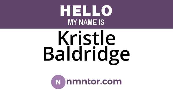 Kristle Baldridge