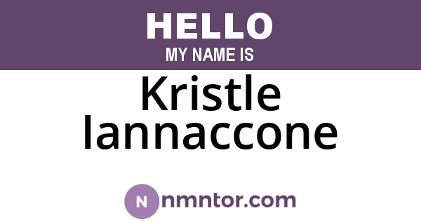 Kristle Iannaccone