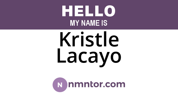 Kristle Lacayo