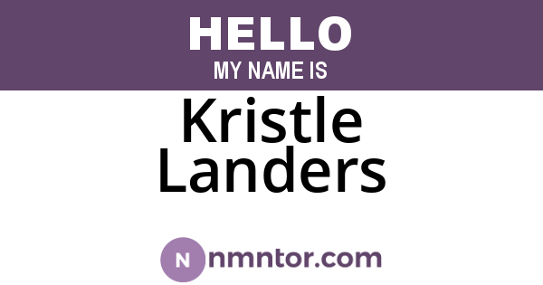 Kristle Landers