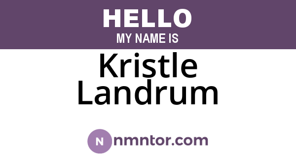 Kristle Landrum