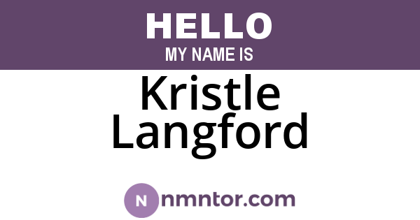 Kristle Langford