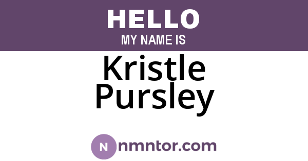 Kristle Pursley