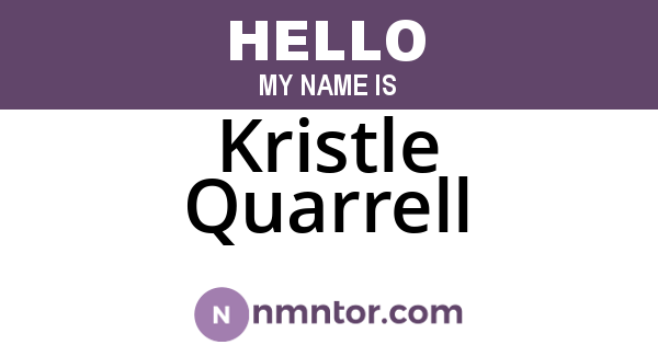 Kristle Quarrell