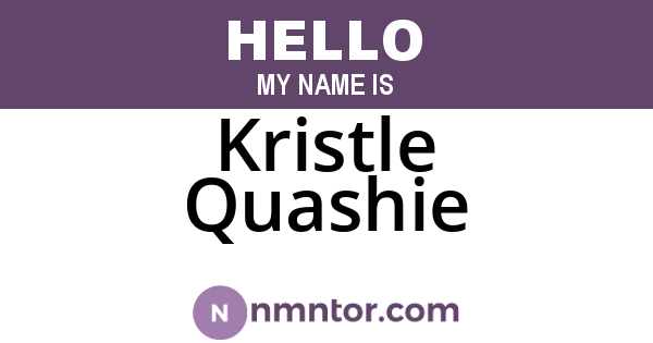 Kristle Quashie