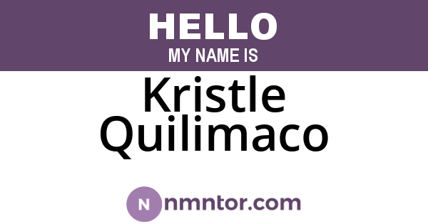 Kristle Quilimaco