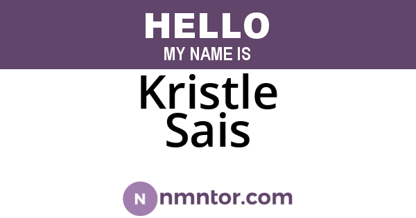 Kristle Sais