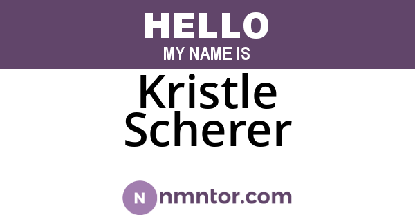 Kristle Scherer