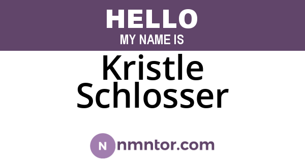 Kristle Schlosser