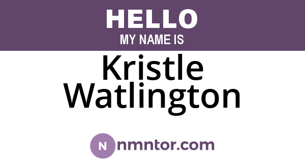 Kristle Watlington