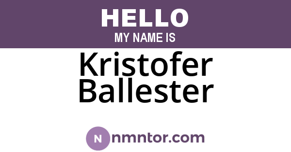 Kristofer Ballester