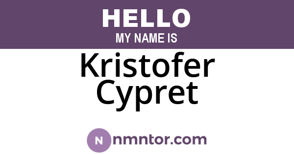 Kristofer Cypret