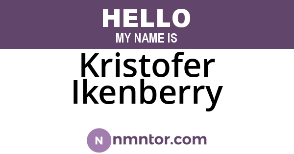 Kristofer Ikenberry