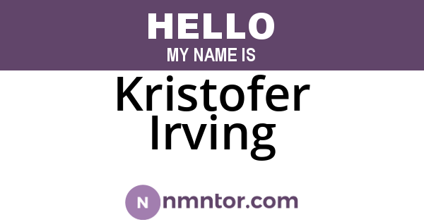 Kristofer Irving