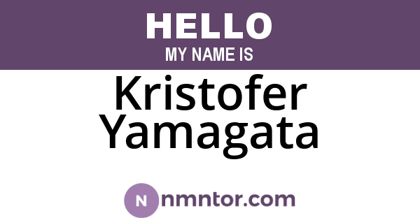 Kristofer Yamagata