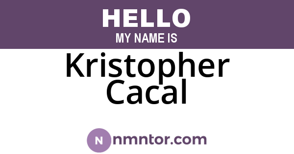 Kristopher Cacal