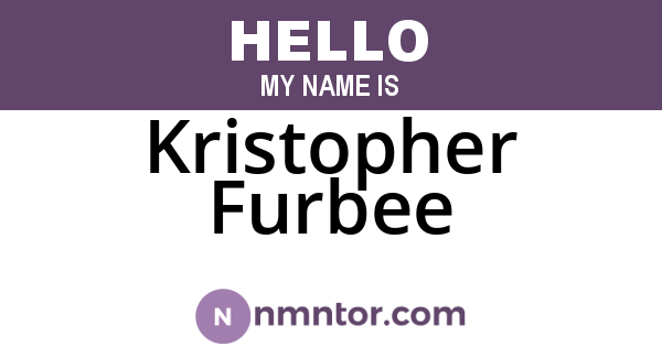 Kristopher Furbee