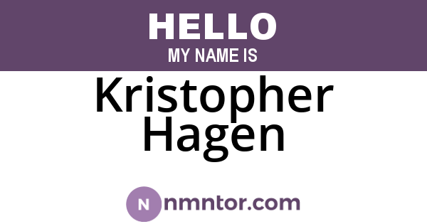 Kristopher Hagen