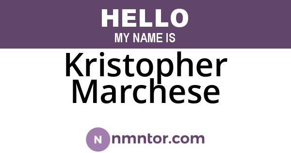 Kristopher Marchese