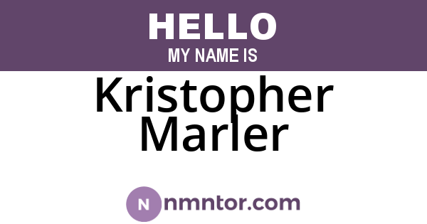 Kristopher Marler