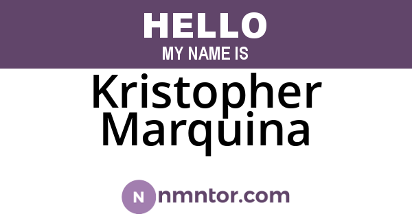 Kristopher Marquina
