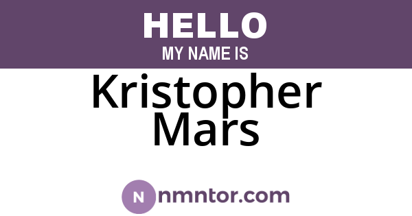 Kristopher Mars