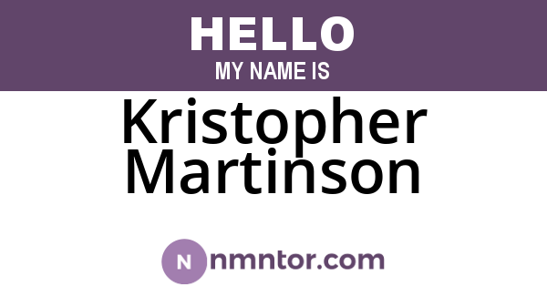 Kristopher Martinson