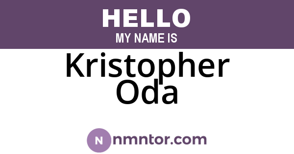 Kristopher Oda