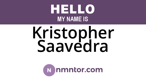 Kristopher Saavedra