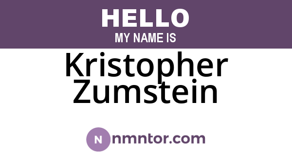 Kristopher Zumstein