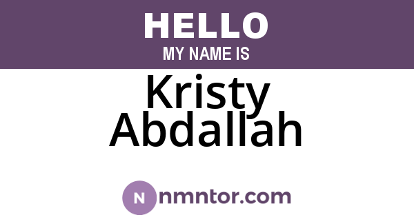 Kristy Abdallah