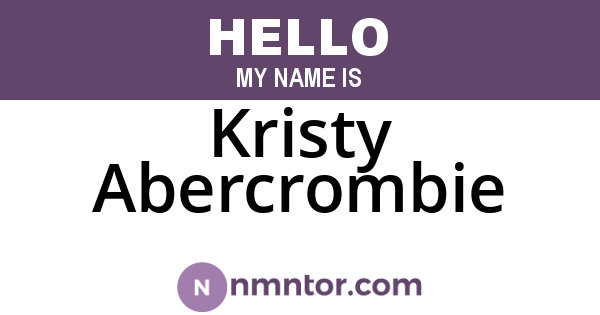Kristy Abercrombie