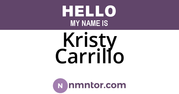 Kristy Carrillo