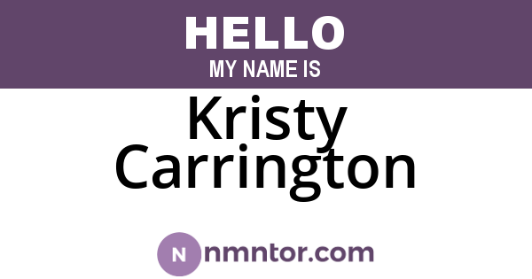 Kristy Carrington