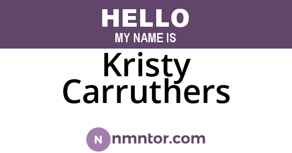 Kristy Carruthers