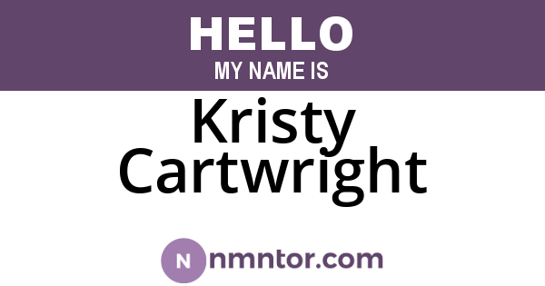 Kristy Cartwright