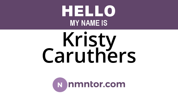 Kristy Caruthers