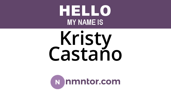Kristy Castano