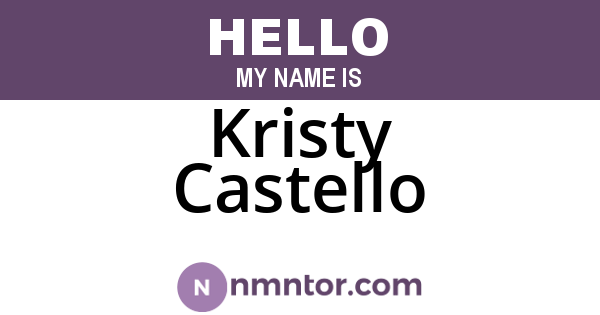 Kristy Castello