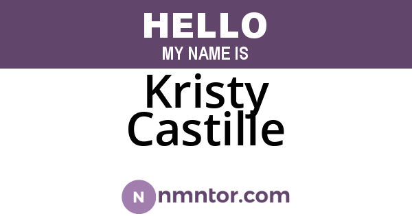 Kristy Castille