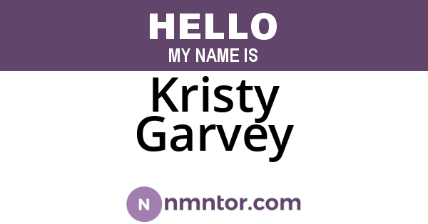 Kristy Garvey