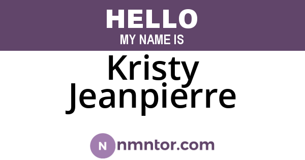 Kristy Jeanpierre